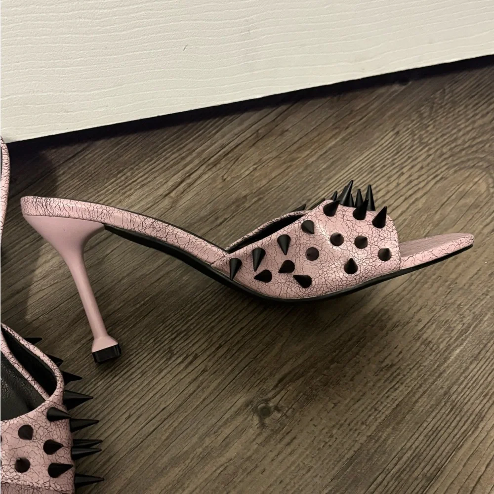 Dolls Kill / Sugar Thrillz Lovestruck Edge Peep Toe Heels - Picture 6 of 10